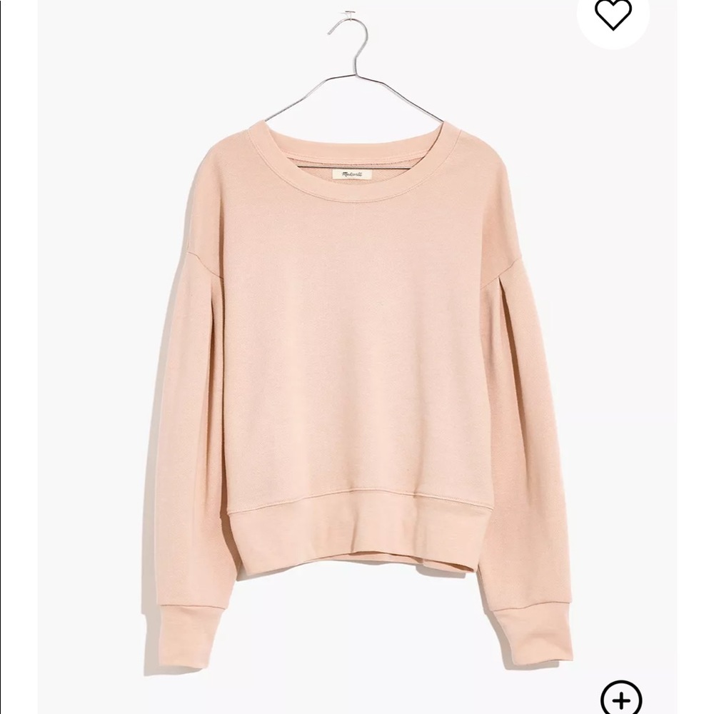 Madewell Marled Pleat-Sleeve Sweatshirt